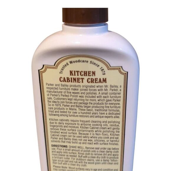 Parker & Bailey Kitchen Cabinet Cream 8 fl oz New Multipurpose Wood Cleaner - Picture 3 of 4